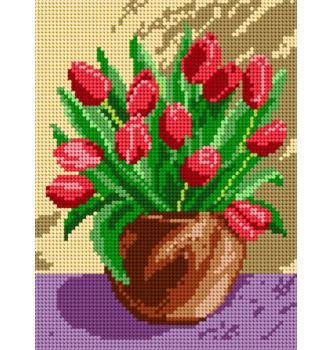 Goblen Buket tulipana | 18x24cm