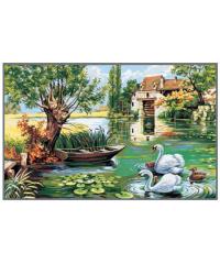 ANCHOR Goblen Labudovi kraj mlina | 48x75 cm 9880146-00052