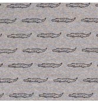 Jacquard pletenina Krokodili | 90%CO / 5%PL / 5%EL