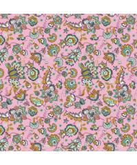 Verhees Popelin Paisley cvijeće | svijetlo roza | 100%CO 08233.007