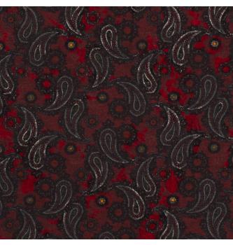 Jersey flock Paisley | crvena | 58%PL / 35%VI / 7%EL