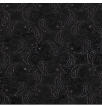 Jersey flock Paisley | crna | 58%PL / 35%VI / 7%EL