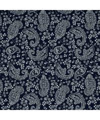 Verhees GOTS Tetra Paisley cvijeće | tamnoplava | 100%CO 09129.005