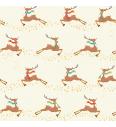 Patchwork tkanina Merry flying deer cream | 110cm