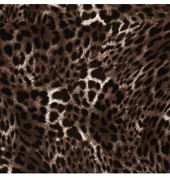 Pamučni saten Leopard | smeđa | 98% CO / 2% EL