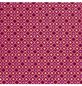 Popelin Ornament oriental | metalik | magenta | 100%CO