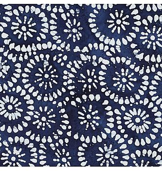 Popelin Batik Cvijeće | indigo | 100%CO