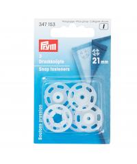 PRYM Prišivni drukeri | 21mm | prozirni | plastika | 3kom 347153