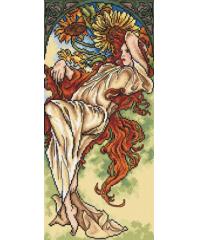 ORCHIDEA Goblen Ljeto | Alphonse Mucha | 30x40 cm 2378J