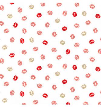 Patchwork tkanina Pamper Lips white | 110cm