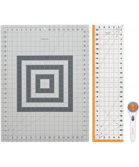 FISKARS Patchwork komplet: podloga A2,nož 45mm i ravnalo 15x60 cm 1059565