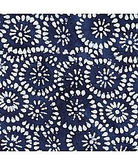 Verhees Popelin Batik Cvijeće | indigo | 100%CO 03532.002