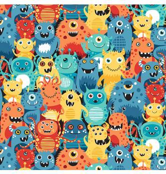 Patchwork blago Aliens blue | 110cm