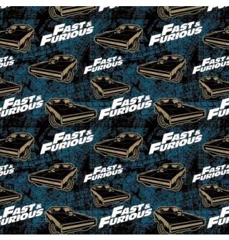 Jersey Fast & Furious | digitalni tisk | modra | 95%CO / 5%EL