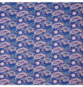 Poplin Paisley | modra | 100%CO