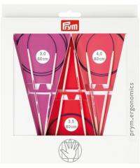 PRYM Set 3 krožnih pletilk Ergonomic | 3-4mm x 80cm 215000