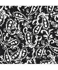 Nooteboom Saten Silk touch Paisley | črna | 100%PL 22029.069