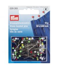 PRYM Bucike s stekleno glavo | pisane | 0,60x30mm | 10g 029265