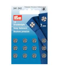 PRYM Prišivni pritiskači | 7mm | srebro | 12kos 341242