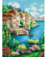 ORCHIDEA Gobelin Obmorsko mesto | 30x40cm 2179J