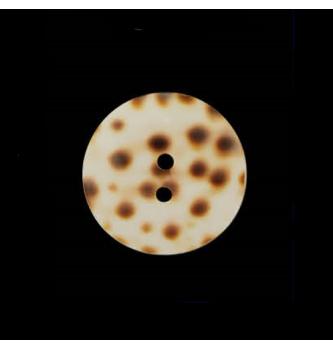 Gumb Tigrasta školjka | 2 luknji | naravna | 18
