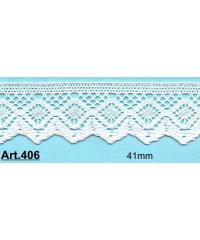 ČIP BOHINJ Klekljana čipka | bombaž | bela | 42mm 4060AA
