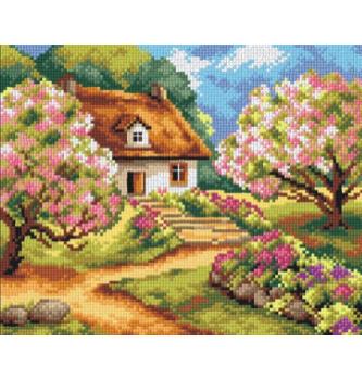Goblen Kuća u cveću | 24x30cm